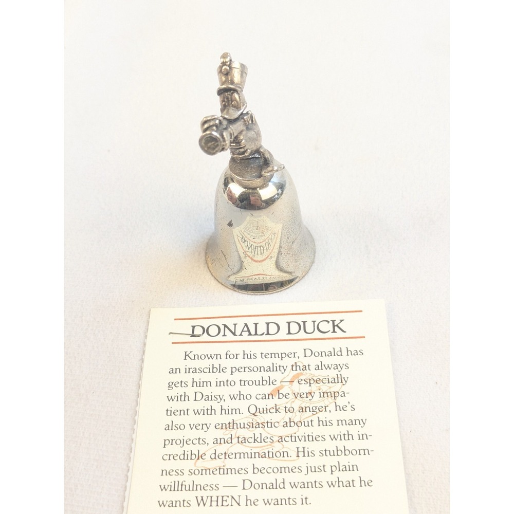 Disney Donald Duck Silver Plated Bell New England Collector's Society‎